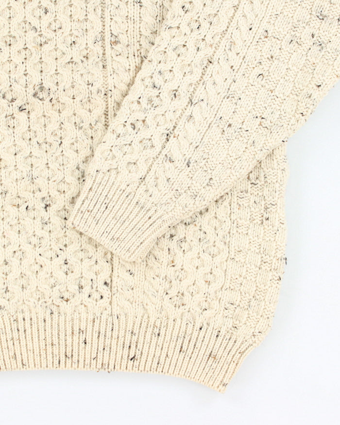 Vintage 70's Quill's Wool Aran Chunky Knit Jumper - XL
