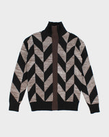 Vintage 90's Hermes Chunky Patterned Wool Knit Jumper - S