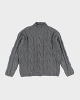 Vintage Belvedere Cable Style Cashmere Knit Jumper - M