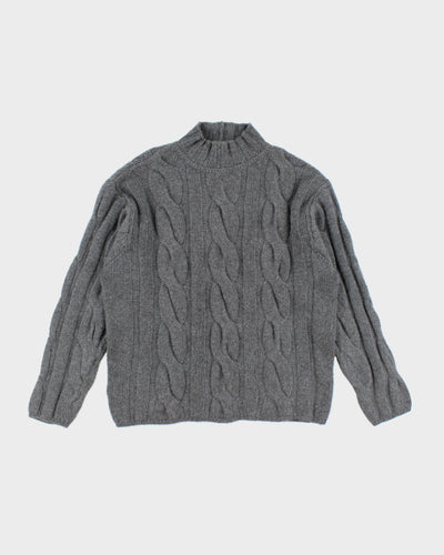 Vintage Belvedere Cable Style Cashmere Knit Jumper - M