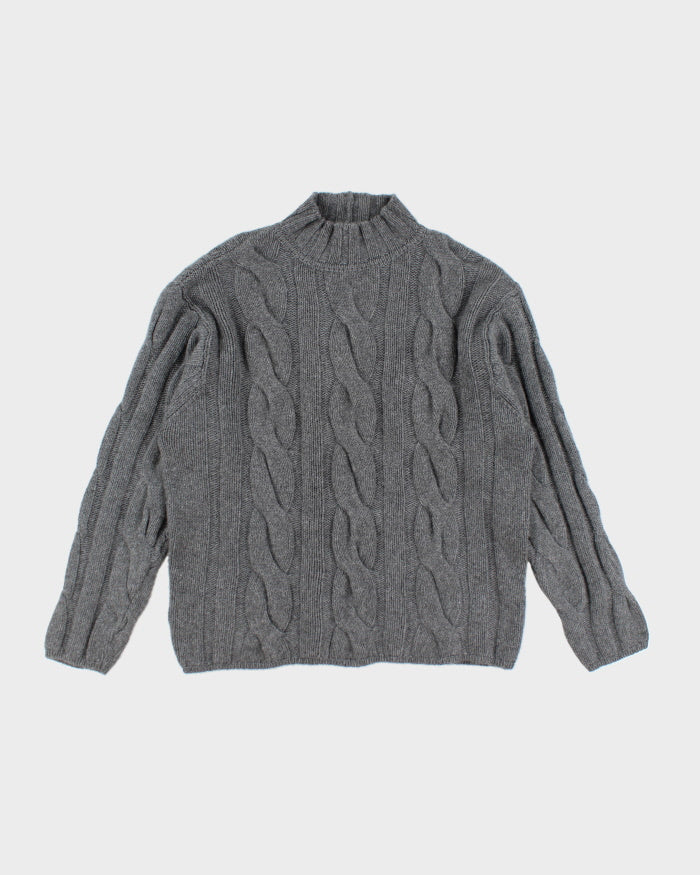 Vintage Belvedere Cable Style Cashmere Knit Jumper - M