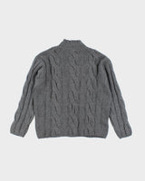 Vintage Belvedere Cable Style Cashmere Knit Jumper - M