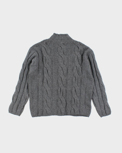 Vintage Belvedere Cable Style Cashmere Knit Jumper - M