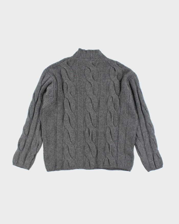 Vintage Belvedere Cable Style Cashmere Knit Jumper - M