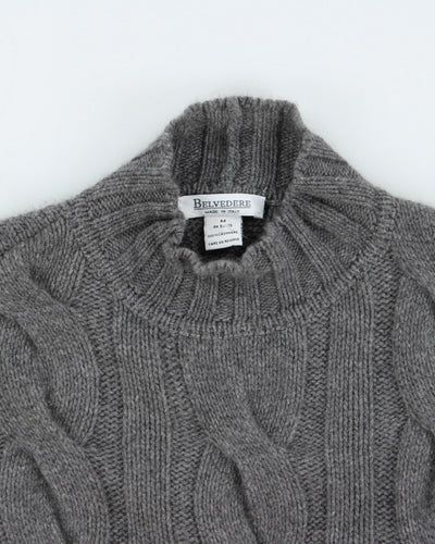 Vintage Belvedere Cable Style Cashmere Knit Jumper - M