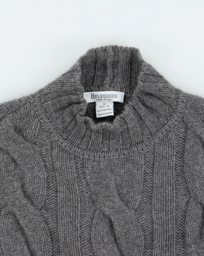 Vintage Belvedere Cable Style Cashmere Knit Jumper - M