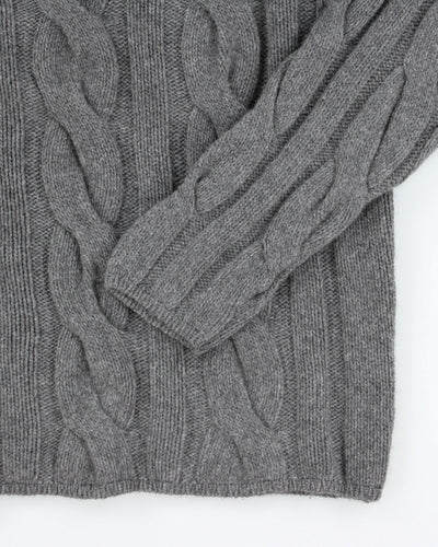 Vintage Belvedere Cable Style Cashmere Knit Jumper - M