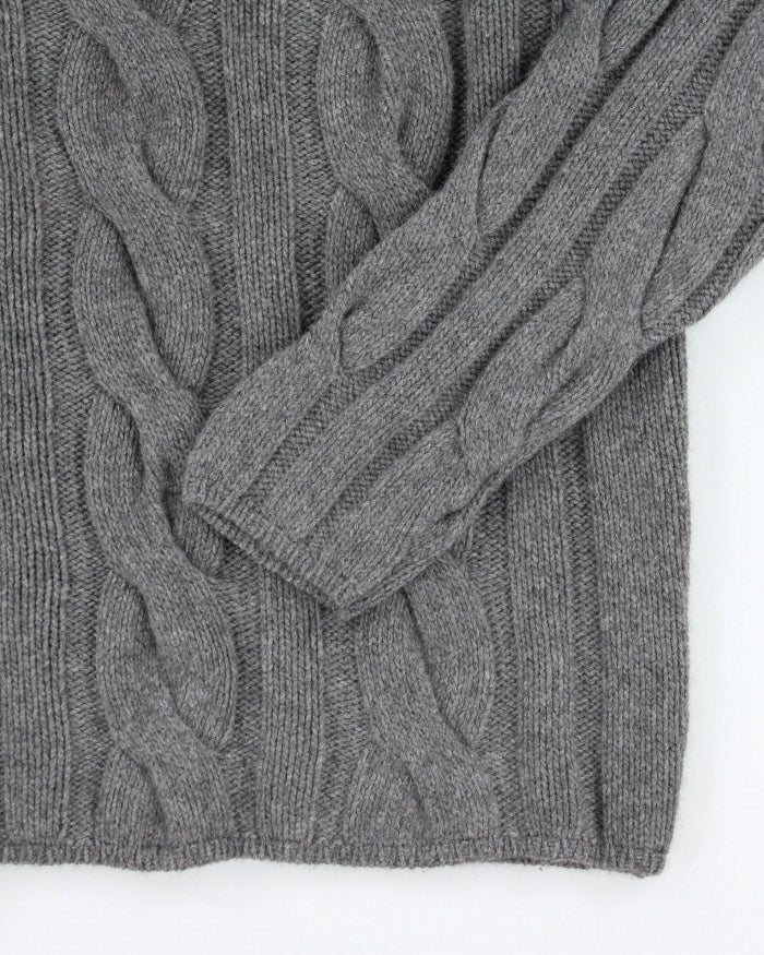 Vintage Belvedere Cable Style Cashmere Knit Jumper - M