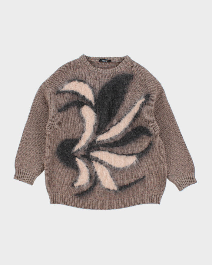 Vintage Roberto Collina Chunky Raised Print Knit Jumper - M