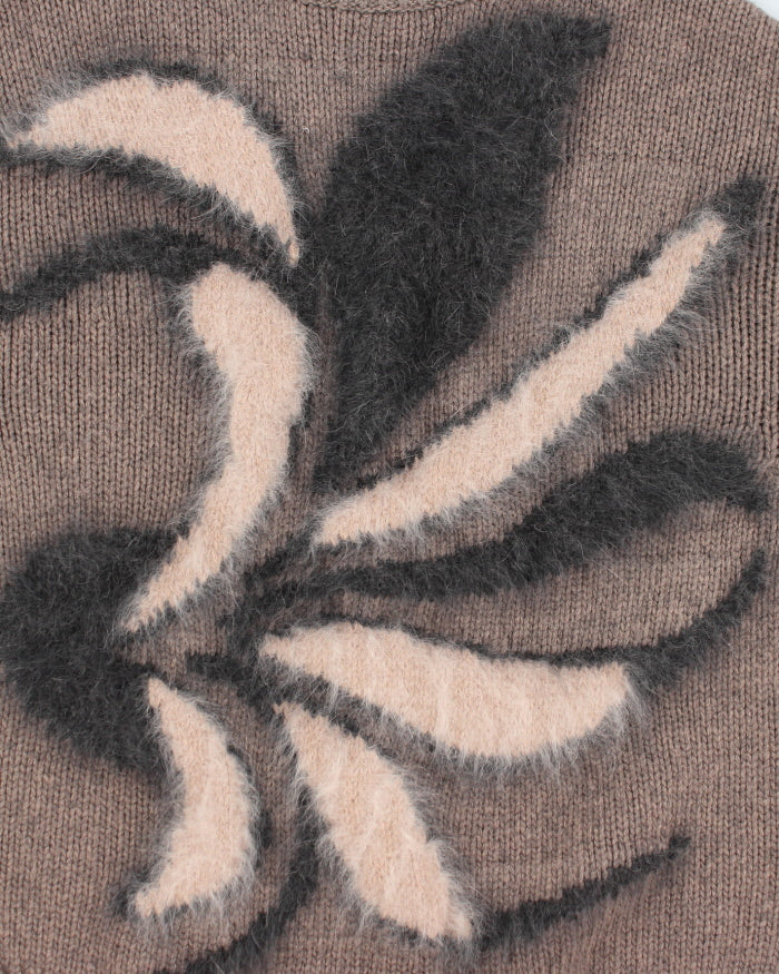 Vintage Roberto Collina Chunky Raised Print Knit Jumper - M