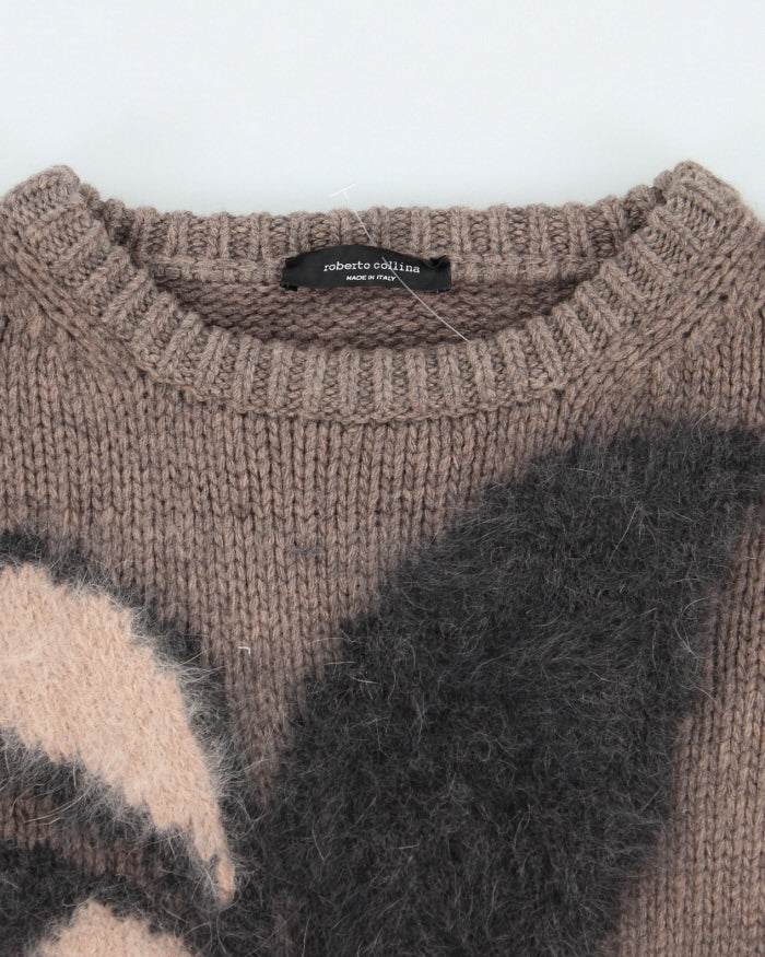 Vintage Roberto Collina Chunky Raised Print Knit Jumper - M