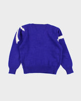 Vintage Joeclyn Smith Bow V-Neck Chunky Knit Jumper - M