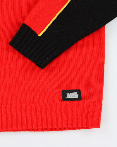 Vintage 90's Calgary Flames NHL Hockey Chunky Knit - XXL
