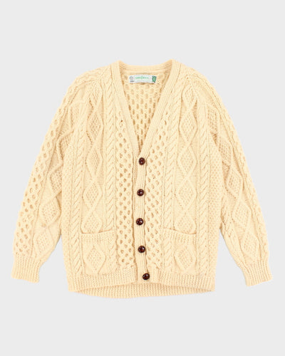Vintage 80's Inisfree Aran Chunky Knit Cardigan - L