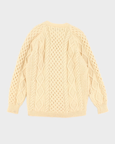Vintage 80's Inisfree Aran Chunky Knit Cardigan - L
