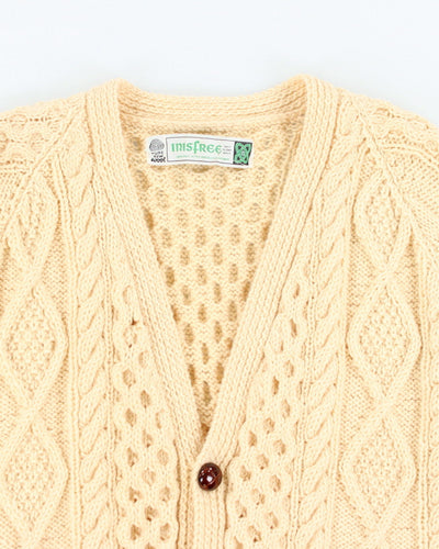 Vintage 80's Inisfree Aran Chunky Knit Cardigan - L