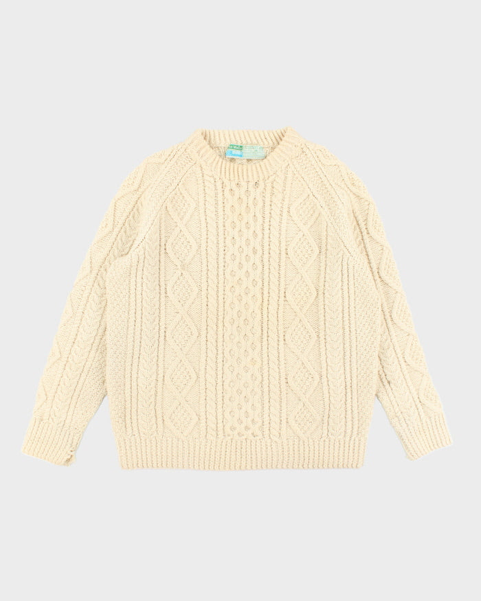 Vintage 80's Inisfree Aran Chunky Knit Jumper - XL