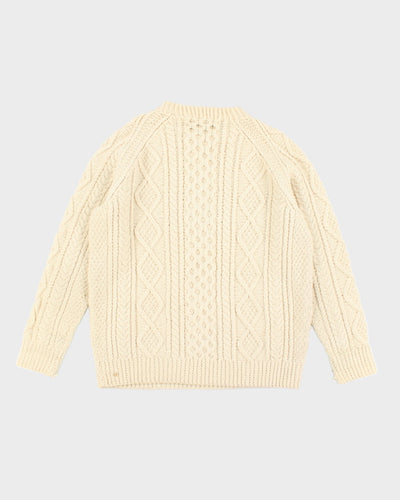 Vintage 80's Inisfree Aran Chunky Knit Jumper - XL