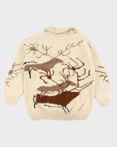 Vintage 90's Heavyweight Wool Knit Jumper - XL