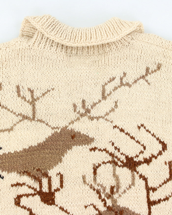 Vintage 90's Heavyweight Wool Knit Jumper - XL