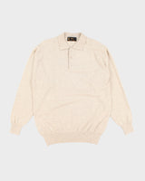 Vintage Cashmere Quarter Button Jumper - M