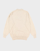 Vintage Cashmere Quarter Button Jumper - M