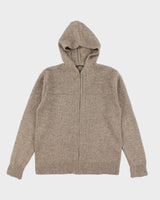 Vintage Zip-up Wool Blend Hoodie Knit Jumper - XL