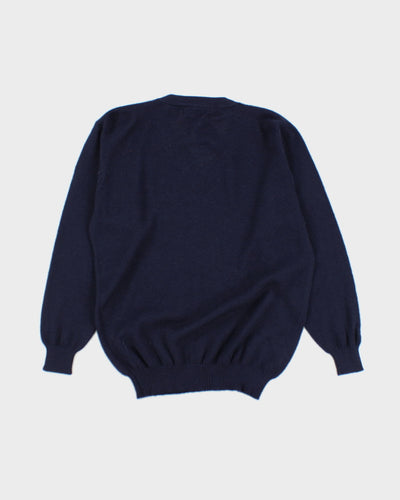Vintage Navy Alpaca Knit Jumper - M