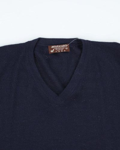 Vintage Navy Alpaca Knit Jumper - M