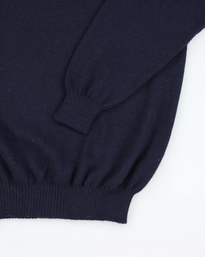 Vintage Navy Alpaca Knit Jumper - M
