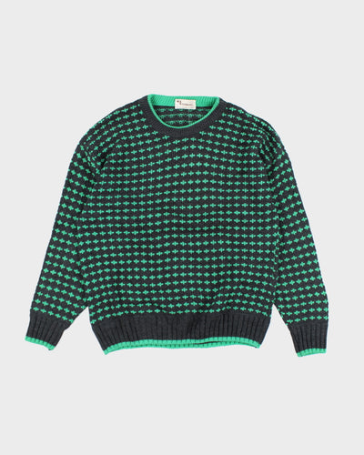 Vintage 90's Aristocrat Chunky Patterned Knit Jumper - S