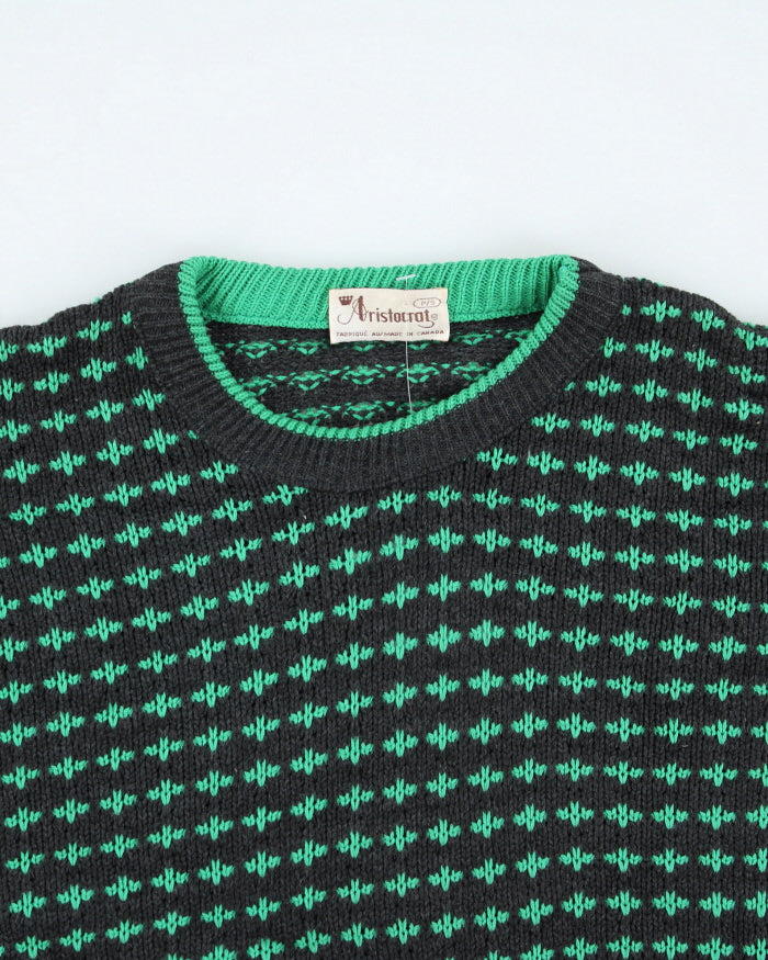 Vintage 90's Aristocrat Chunky Patterned Knit Jumper - S
