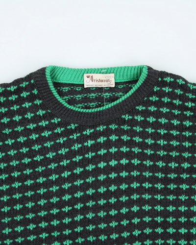 Vintage 90's Aristocrat Chunky Patterned Knit Jumper - S