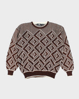 Vintage 90's Jonathon Bryan Chunky Patterned Knit Jumper - M