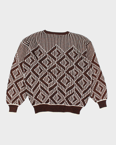 Vintage 90's Jonathon Bryan Chunky Patterned Knit Jumper - M