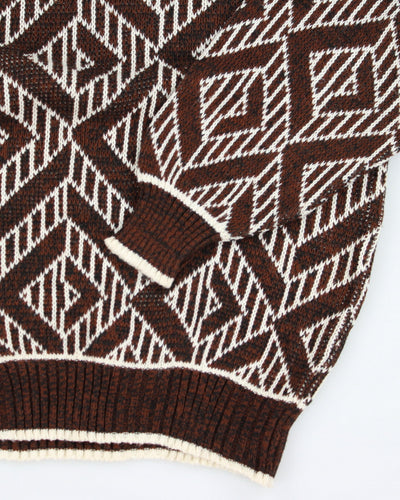 Vintage 90's Jonathon Bryan Chunky Patterned Knit Jumper - M