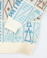 Vintage 80's Sears Chunky Patterned Knit Jumper - L