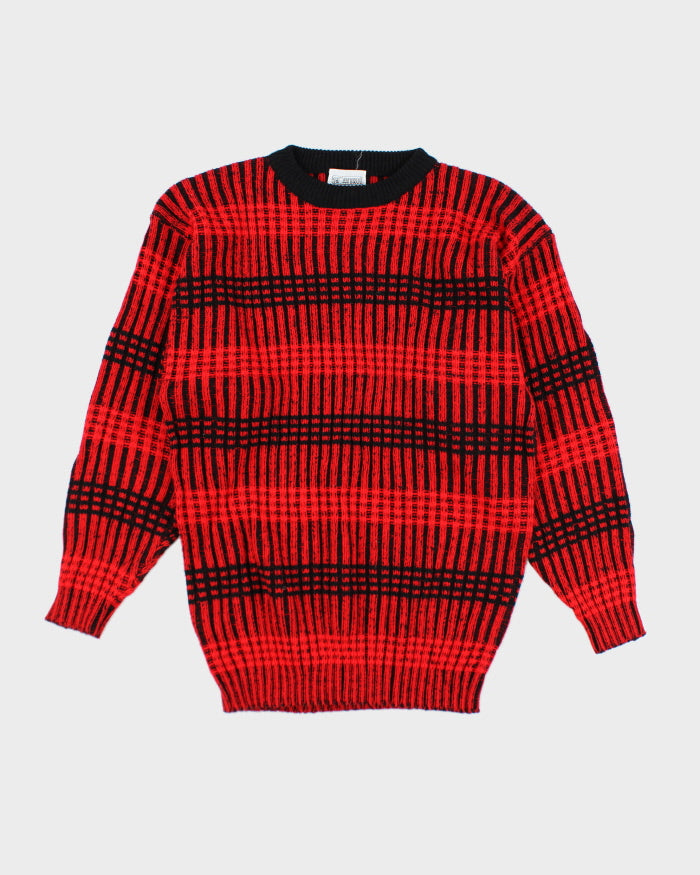 Vintage 80's 19th Avenue Chunky Patterned Knit Jumper - L