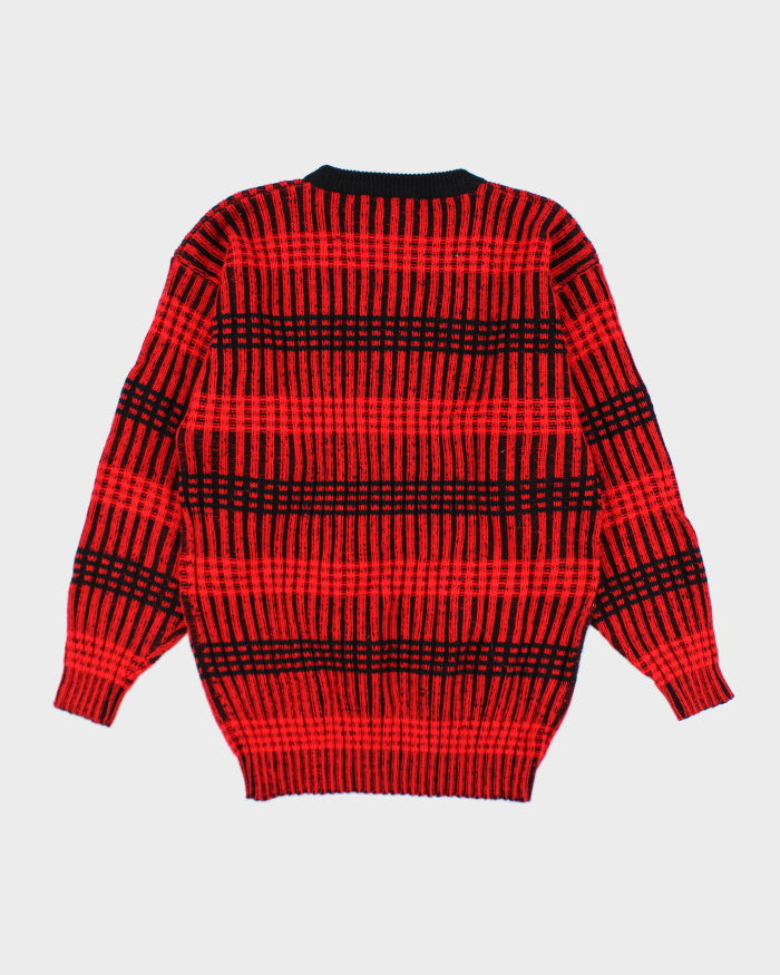 Vintage 80's 19th Avenue Chunky Patterned Knit Jumper - L