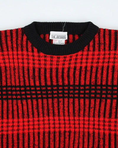 Vintage 80's 19th Avenue Chunky Patterned Knit Jumper - L