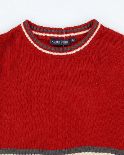 Vintage 90's Cache Creek Chunky Patterned Knit Jumper- L