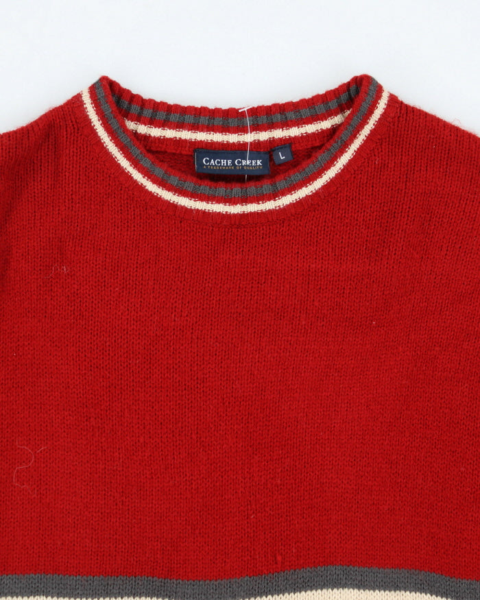 Vintage 90's Cache Creek Chunky Patterned Knit Jumper- L