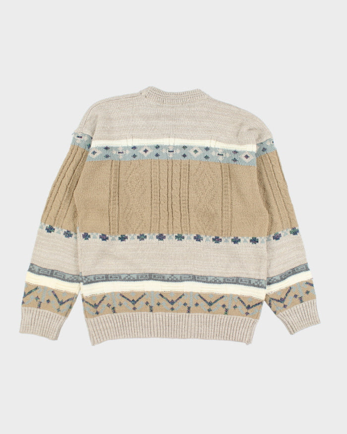 Vintage 90's Skip Jack Chunky Embroidered Knit Jumper- XL