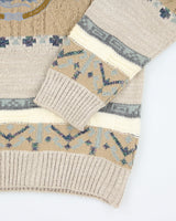Vintage 90's Skip Jack Chunky Embroidered Knit Jumper- XL