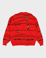 Vintage 90's London Fog Chunky Patterned Knit Jumper - XL