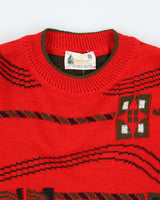 Vintage 90's London Fog Chunky Patterned Knit Jumper - XL