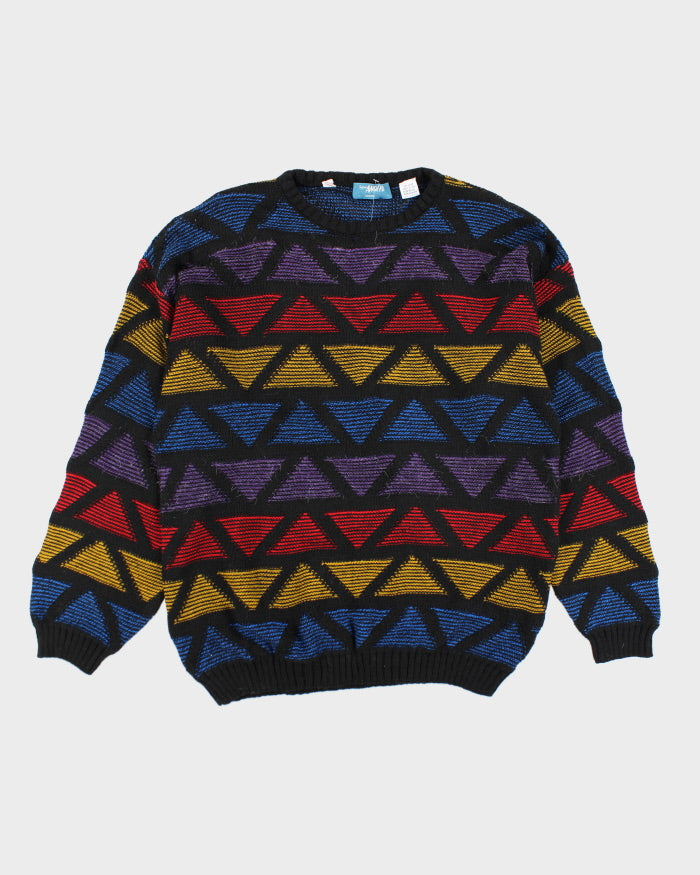 Vintage Signor Angelo Wool Blend Patterned Knit Jumper - M
