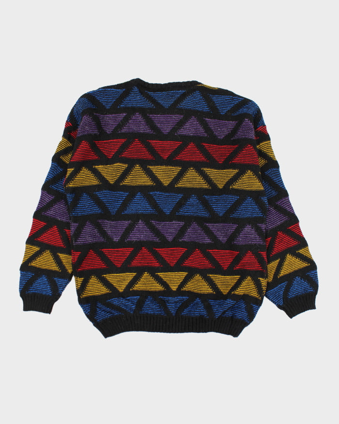 Vintage Signor Angelo Wool Blend Patterned Knit Jumper - M