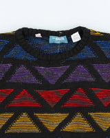 Vintage Signor Angelo Wool Blend Patterned Knit Jumper - M