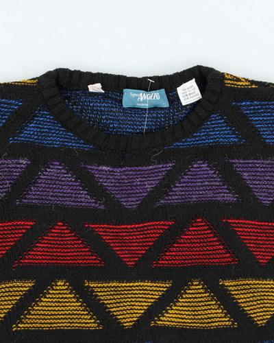 Vintage Signor Angelo Wool Blend Patterned Knit Jumper - M